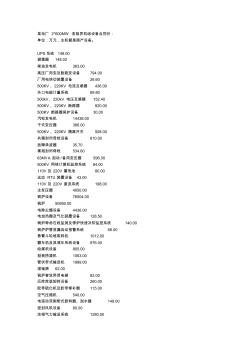 某600MW火電廠設(shè)備價格