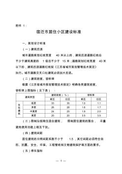 某住宅小区建设标准