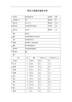 某單位工程造價(jià)指標(biāo)分析