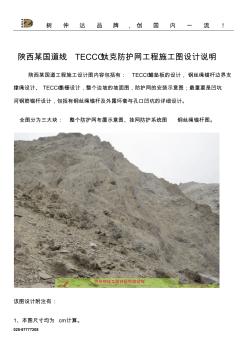 某国道线边坡防护TECCO钛克防护网设计施工图说明