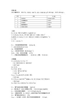 某工程CASS工艺设计计算书