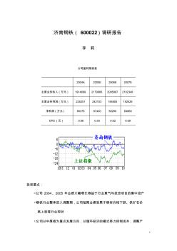 某钢铁行业调研报告