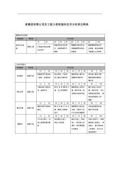 某集团有限公司责任中心负责人年度能力考核指标说明