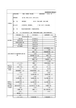 某高层商住楼造价分析指标