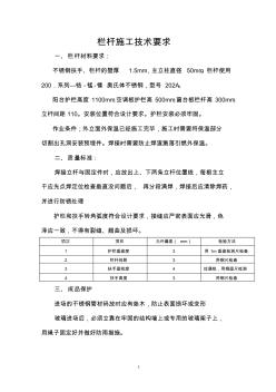 栏杆施工技术要求 (3)