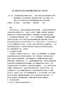 核子密度儀在百色水利樞紐碾壓混凝土施工中的應(yīng)用