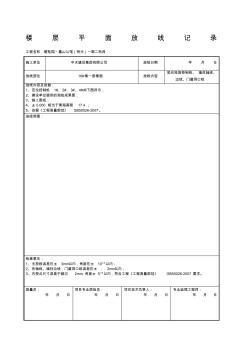 楼层平面放线记录()