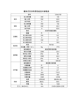 模块式风冷热泵机组技术参数表 (5)