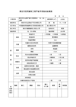 民用建筑工程节能专项验收备案表