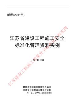 江苏省建设工程施工安全标准化管理资料实例(第一册)