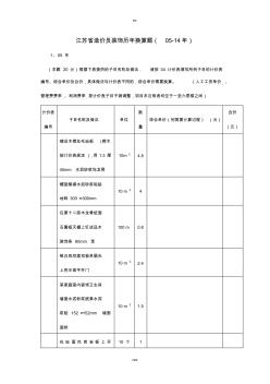 江苏省造价员装饰历年换算题(05-14年)