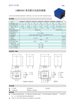 江蘇茶花CSM050SY系列霍爾電流傳感器