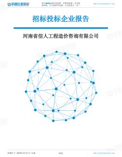 河南省信人工程造价咨询有限公司-招投标数据分析报告