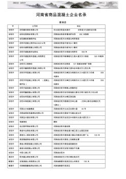 河南省商品混凝土企业名录 (2)