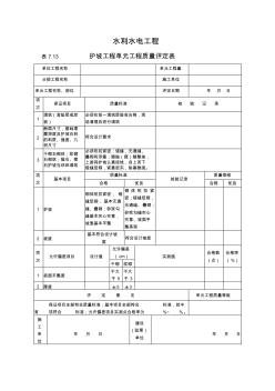 漿砌石護(hù)坡、砌體評定表