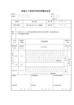 混凝土小型構(gòu)件現(xiàn)場質(zhì)量檢驗(yàn)表