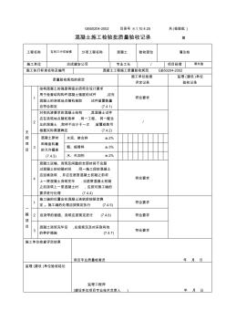 混凝土施工检验批质量验收记录 (3)