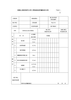 混凝土板桩制作分项工程检验批质量验收记录