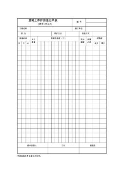 混凝土砼养护测温记录表