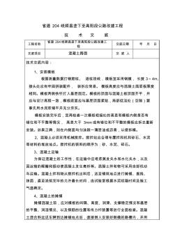 混凝土路面技术交底