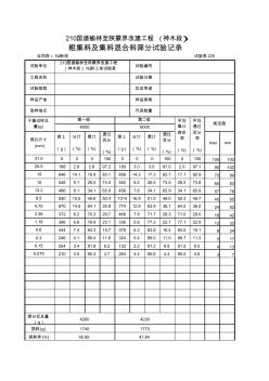 混合料筛分全自动计算试验记录