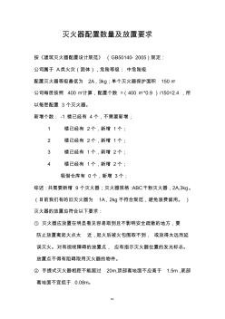 滅火器配置及放置要求