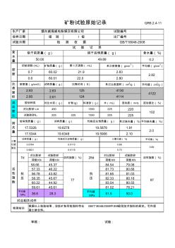 矿粉试验记录