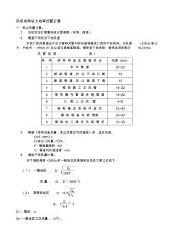 离心风机电机选型计算