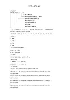 空氣開關(guān)型號及含義