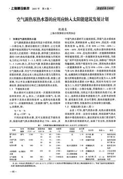 空氣源熱泵熱水器的應(yīng)用應(yīng)納入太陽能建筑發(fā)展計(jì)劃