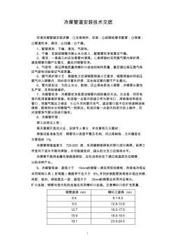 空调冷媒管安装技术交底