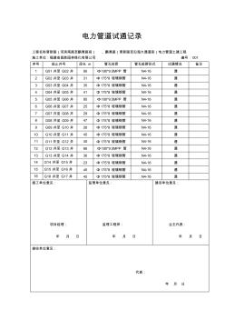 管道试通记录