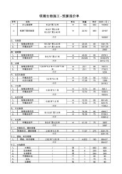 精华人生预算报价单