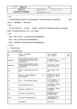 精选-风险的控制与评估管理程序