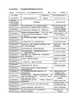 绿色施工实施记录表