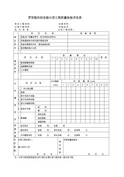 罗茨鼓风机安装分项工程质量检验评定表 (2)