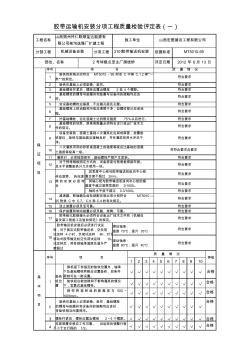 胶带运输机安装分项分段工程质量检验评定表