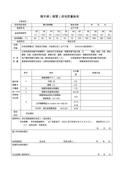 脚手架(钢管)进场质量验收