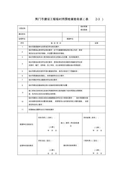 荆门建设工程临时用房检查验收表