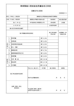 骨架隔墻工程檢驗批質(zhì)量驗收記錄表