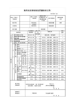 05130401換熱站安裝檢驗批質(zhì)量驗收記錄