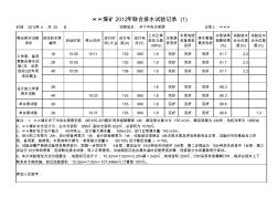 2012年××煤矿联合排水试验记录表1