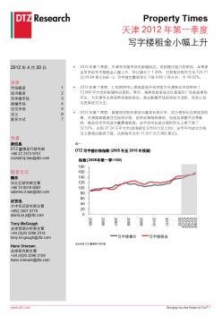 2012年第一季度天津房地产市场报告cd