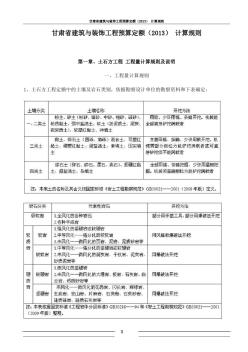 2013甘肃省建筑与装饰工程预算定额-PDF版