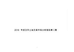 2018年武汉市土地交易市场分析报告第二期