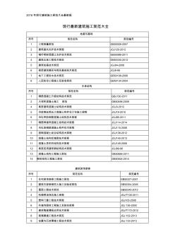 2018年现行建筑施工规范大全最新版