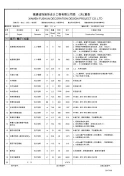 2018年装修报价格式