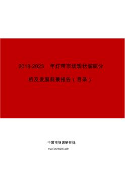 2019版燈帶市場(chǎng)現(xiàn)狀調(diào)研分析及發(fā)展前景報(bào)告