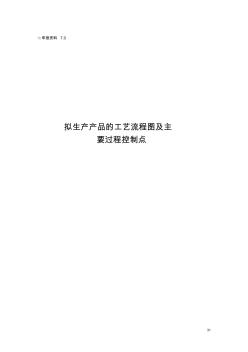 70拟生产产品的工艺流程图及质控控要点