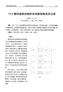 75th循環(huán)流化床鍋爐布風(fēng)板結(jié)構(gòu)及其完善